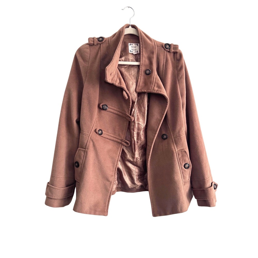 Military Style Pea Coat Size M Cotton Blend